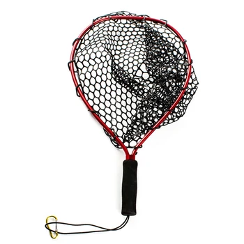 

Catch With Lanyard Portable Release Strong Landing Net Mesh Fly Fishing Tools Monofilament Aluminum Alloy Outdoor Sports