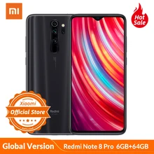 Глобальная версия Xiaomi Redmi Note 8 Pro 6 ГБ 64 Гб Смартфон MTK Heilo G90T мобильный телефон 18 Вт Быстрая зарядка 64 мп камера 4500 мАч NFC