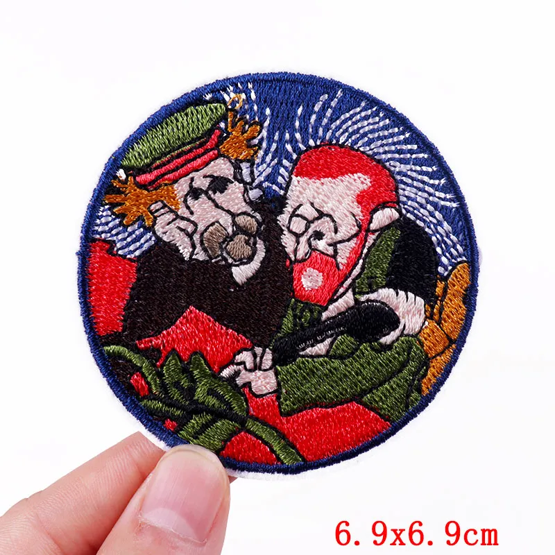 Van Gogh Waves Embroidery Patch Outdoor Travel Patches On Clothes Stripe DIY Mountains Patches For Clothing Stickers Badges 