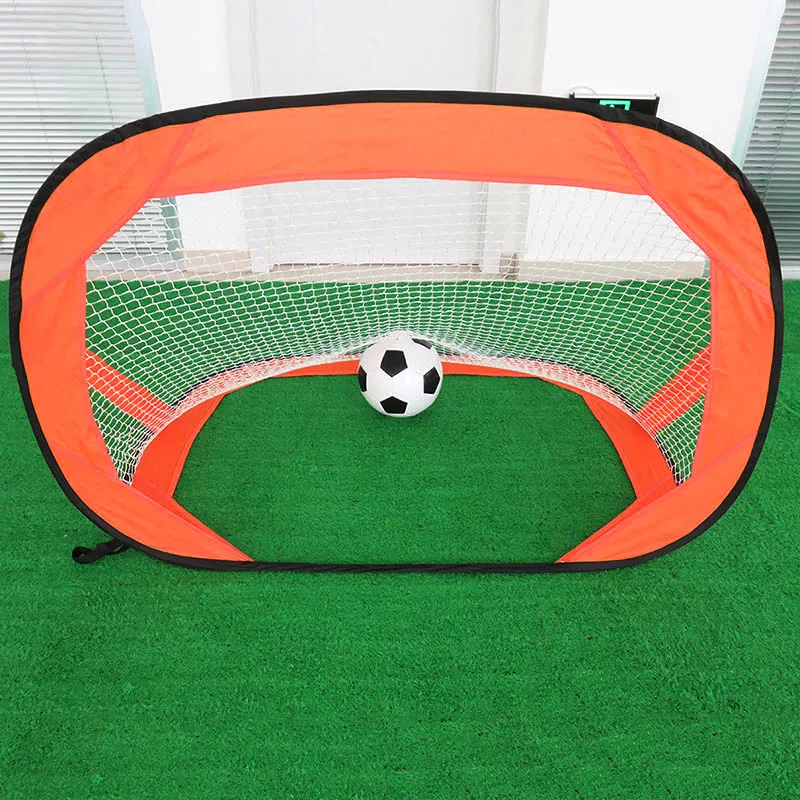 BR-SG-0012-orange Складные футбольные ворота с сеткой, тренировочные ворота, тренировочные ворота, пляжные детские спортивные ворота, крытая игра на открытом воздухе, игрушки для детей - Цвет: BR-SG-0012-orange