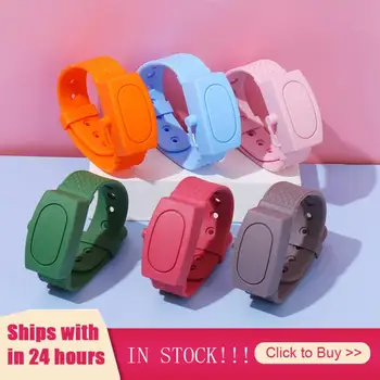 

15ML Protable Sanitizer Bracelet Silicone Soap Bracelet Wristband Hands Dispenser Band Pumps Disinfectant With Injection Bottle