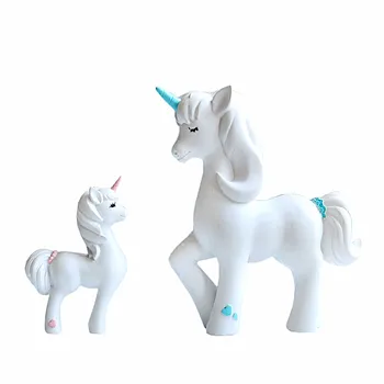 

UNICORN STATUE SIMULATION CUTE ANIMAL RESIN CRAFTWORK OFFICE SHOW WINDOW HOTEL LIVING ROOM DECORATION GIFT L2793