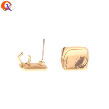 

Cordial Design 50Pcs/Lot 11*13MM Gold Color Square Shape Zinc Alloy Earrings Base Accessories For Hand Made Earrings DIY