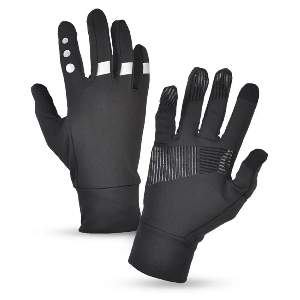 Перчатки для катания на лыжах, утолщенные перчатки с сенсорным экраном, противоскользящие перчатки для бега, велоспорта, спортивные зимние теплые перчатки для мужчин и женщин