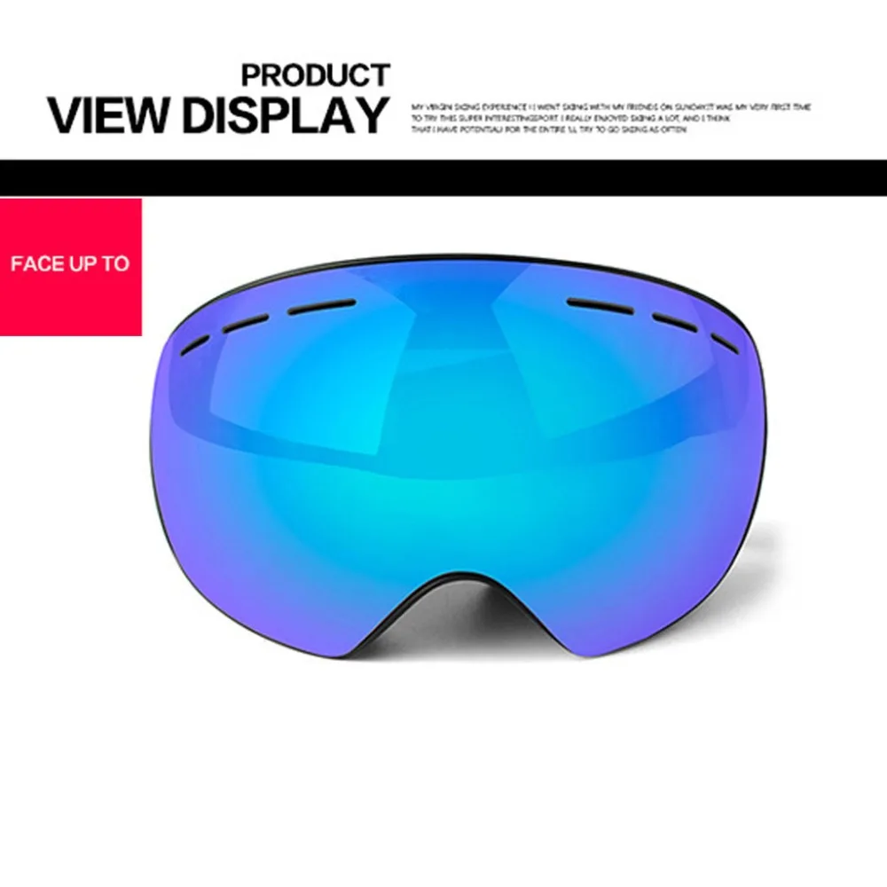 snowboard goggles ski glasses double anti-fog spherical double ski goggles true REVO red tablets vektor lunette ski enfant 30S26 (4)