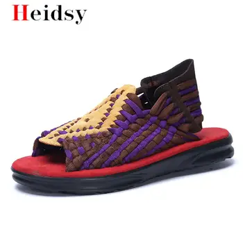 

New Men's Sandals 2020 Summer Fashion Handmade Weaving Design Breathable Comfortable Unisex Beach Shoes Outdoor Sandals For Men