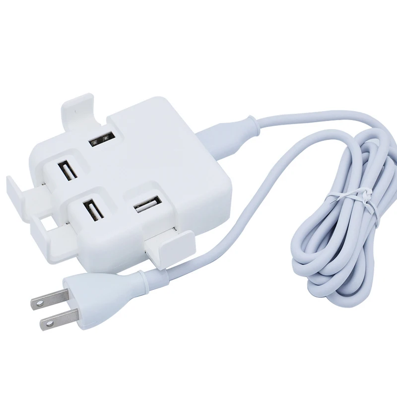 Зарядное устройство USB, многопортовое зарядное устройство для мобильного телефона, зарядное устройство для путешествий, 20 Вт, с пряжкой, 4USB, умное Универсальное зарядное устройство USB для мобильного телефона
