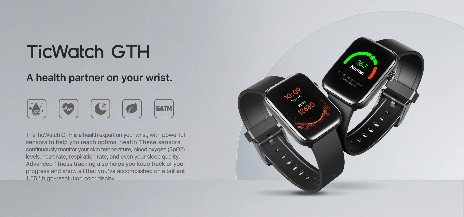 TicWatch GTH Smartwatch 5