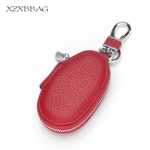 XZXBBAG, натуральная кожа, Автомобильный ключ, органайзер, сумка, модная, унисекс, автомобильный держатель для ключей, маленький чехол, для женщин и мужчин, брелок на молнии, чехол для ключей