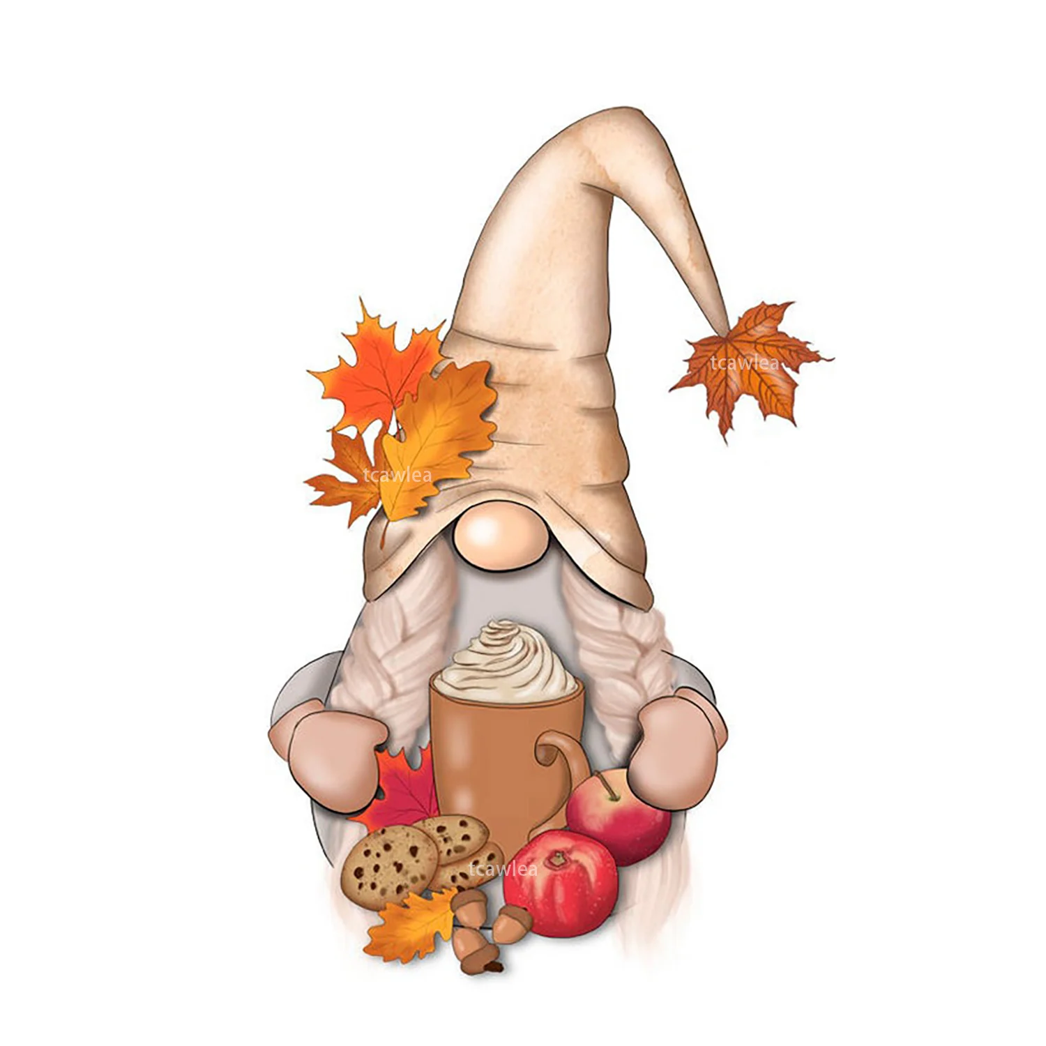 Nuovo Autunno Ringraziamento Biscotti Alla Mela Foglia D'Acero Tè Al Latte Gnomo Fustelle Per Fai Da Te Scrapbook Carta Regalo Artigianale Decorativo