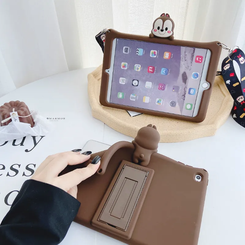 Для iPad 9,7 детская Милая кошка Стиль чехол для iPad 2/3/4/iPad воздуха 1 2 Pro 9,7 чехол из силикона и пропиленкарбоната подставка Funda ремень Coque