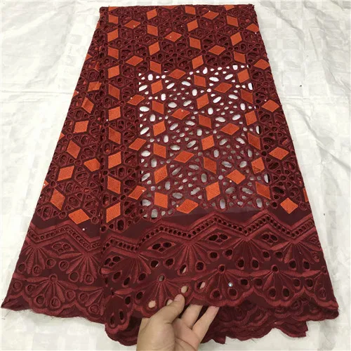 

5yards 2019 High Quality eyelet Swiss Voile Lace In Switzerland African Lace Materials African Dresses For Women F1qzau20