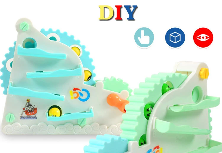 DIY шестерня, вращающаяся игрушка с шариками, Детская развивающая интерактивная игрушка для родителей и детей