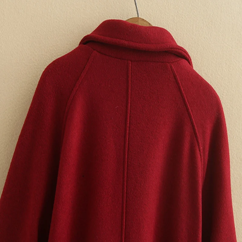 Осеннее и зимнее женское Шерстяное Пальто большого размера 4XL 5XL 6XL 7XL8XL модное длинное шерстяное пальто с поясом, обхват груди 136 см