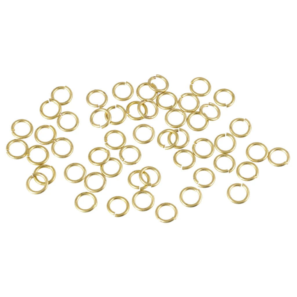 50Pcs Old Gold Key Holders Split Rings Jump Keyrings Keychain Keyfob Findings