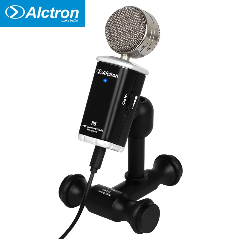 Alctron K5 professional USB condenser microphone studio for PC laptop chatting audio recording mic | Электроника