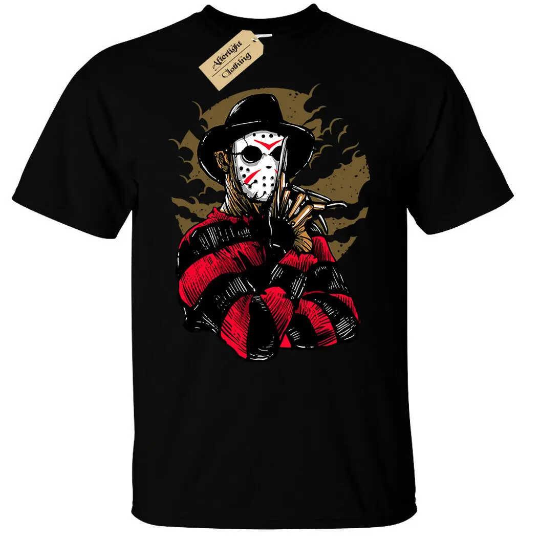 Freddy Jason T-Shirt Mens halloween gothic scary nightmare friday top |