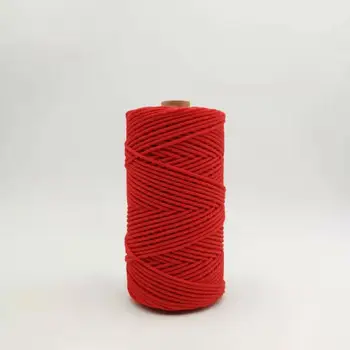 

2.5MM 150Meters COTTON ROPE - 3 STRAND - RED COLOR - PREMIUM SOFT