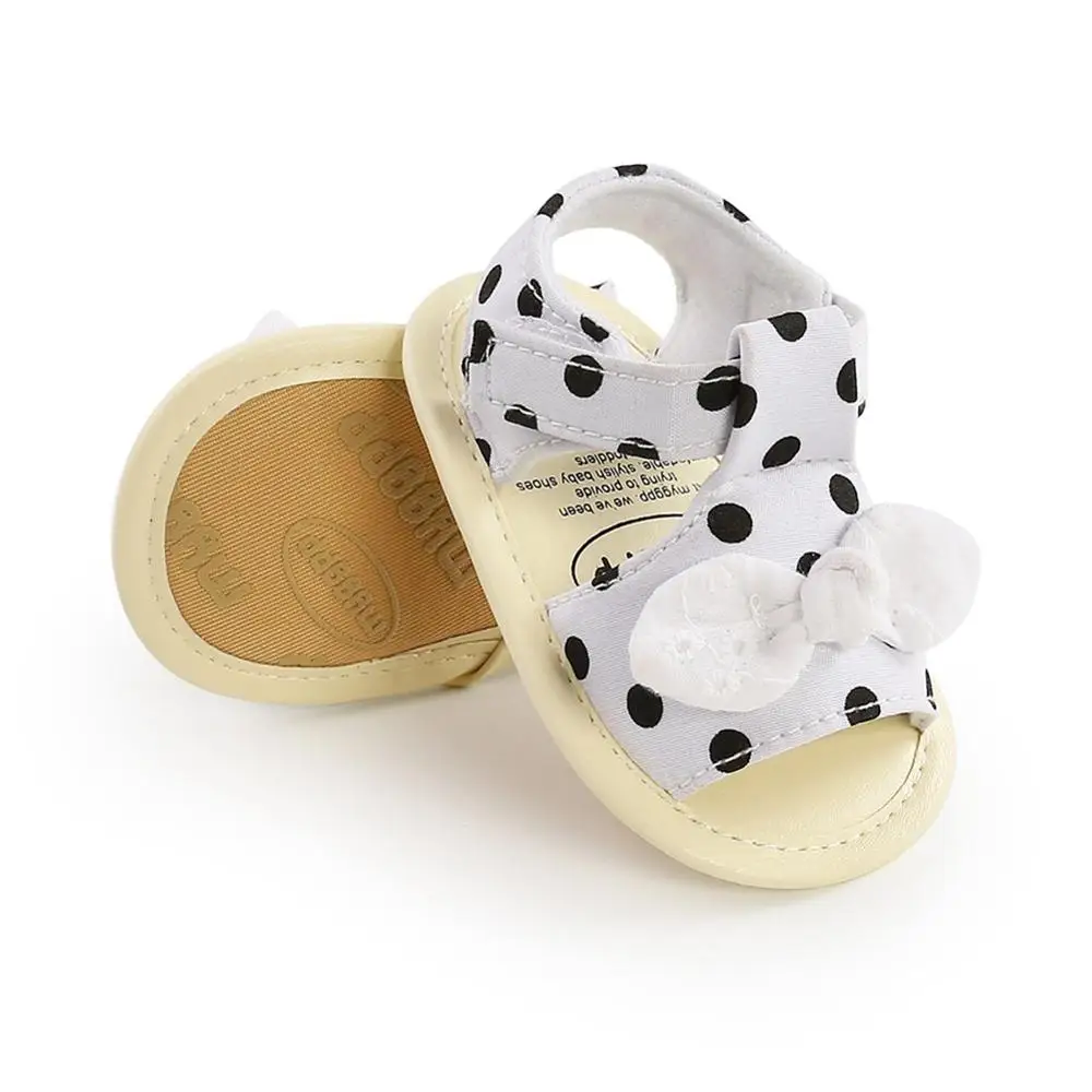 

Summer Baby Girls Breathable Bow Plaid Anti-Slip Soft Soled Sandals