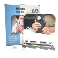 Unbreakable Anti-fogging Bathing Mirror for Shaving Razor Hook Holder Suction Cup to Washroom Wall Fogless Travel Mirror 2