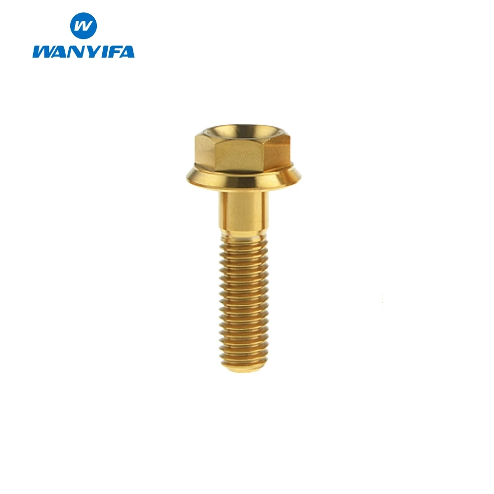 Титановый Ti болт Wanyifa DIN6921 M8x20 25 30 35 40 мм фланцевая головка с шестигранной головкой