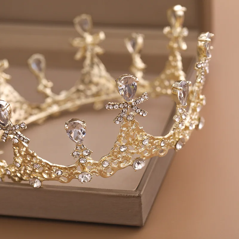 

Zircon Full Circle Bride Large Crown Europe And America Hot Sales Bride Accessories Princess Crown Birthday Banquet Headdress