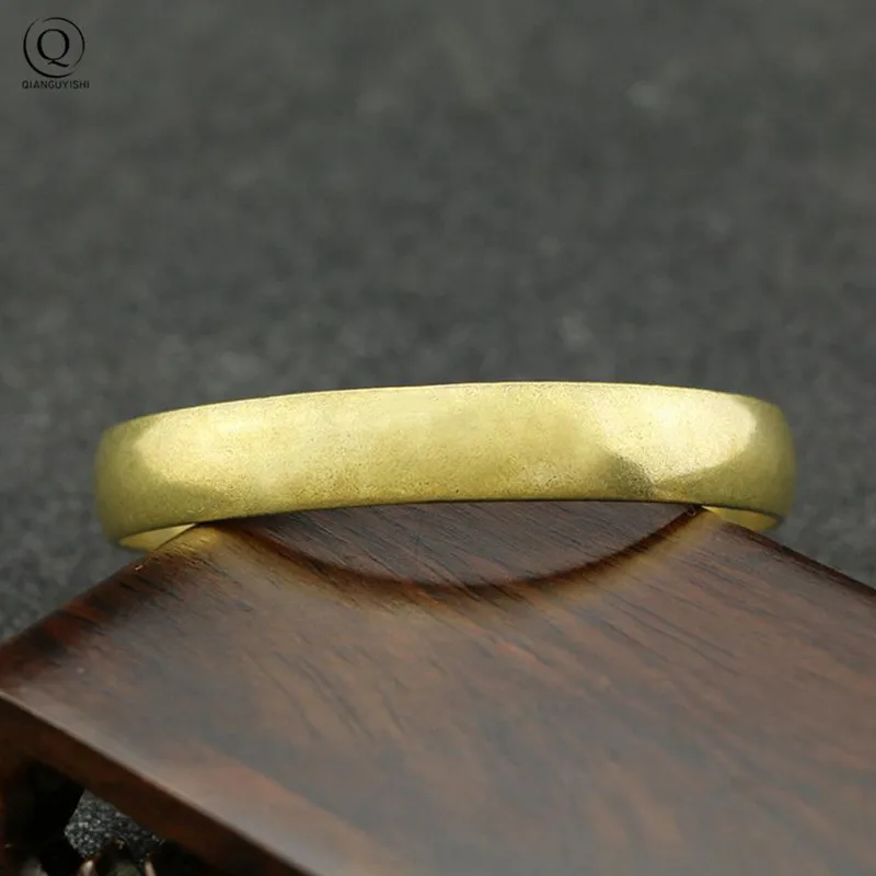 Vintage Brass Royal Bangles Lady Cuff Bracelet Glossy Pure Copper Ancient Women Wristbands Jewelry Girlfriend Christmas Day Gift bangle bracelet