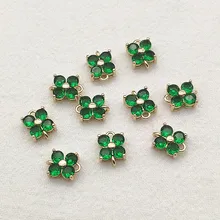  New Arrival! 10x8mm 50pcs Cubic Zirconia/Crystal Flower Connectors For Necklace Earrings DIY Parts Jewelry Findings & Components 