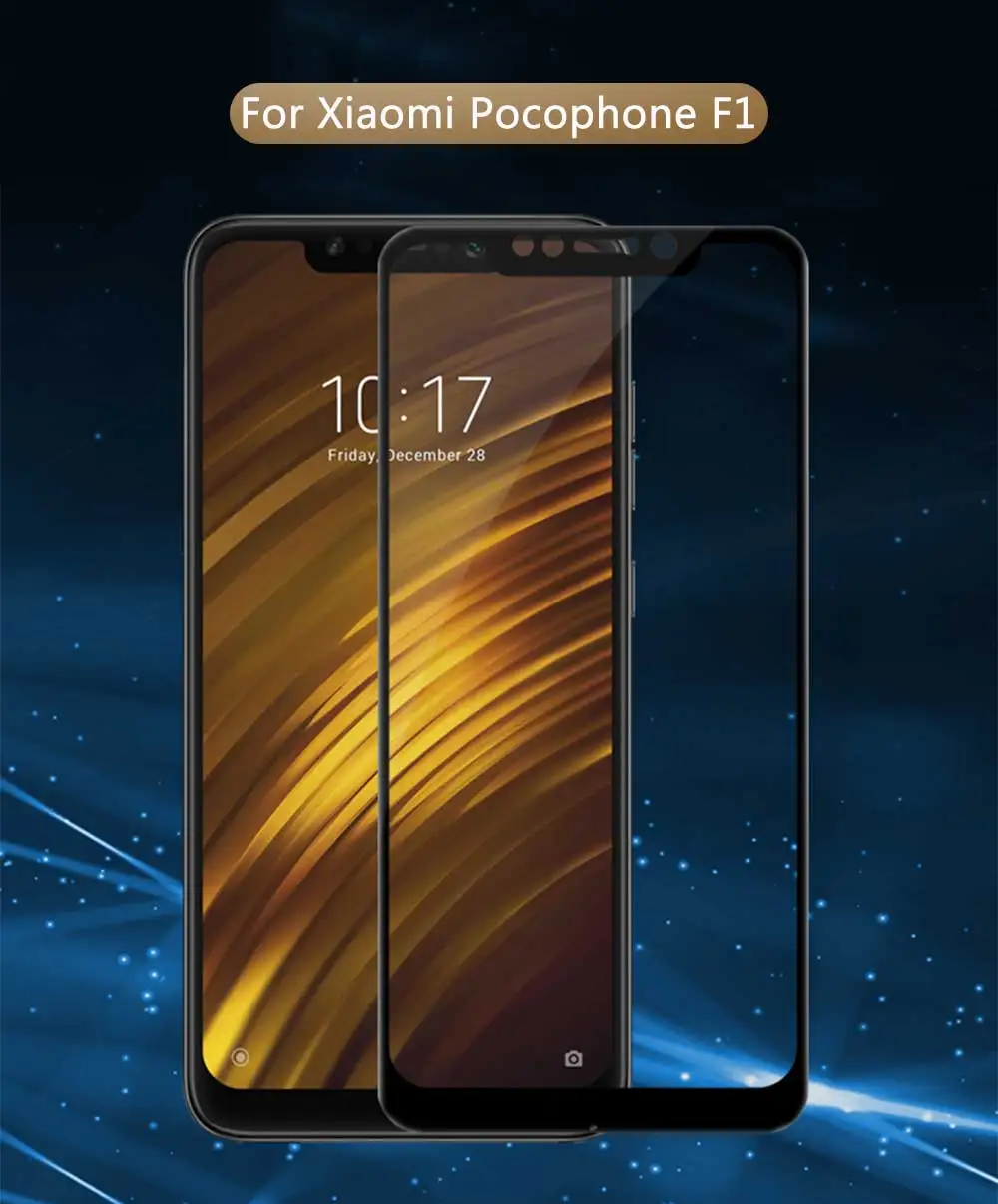 Для Xiaomi pocophone F1 закаленное стекло для Xiaomi pocophone F1 защита экрана полное покрытие Защитное стекло для poco f1 стекло
