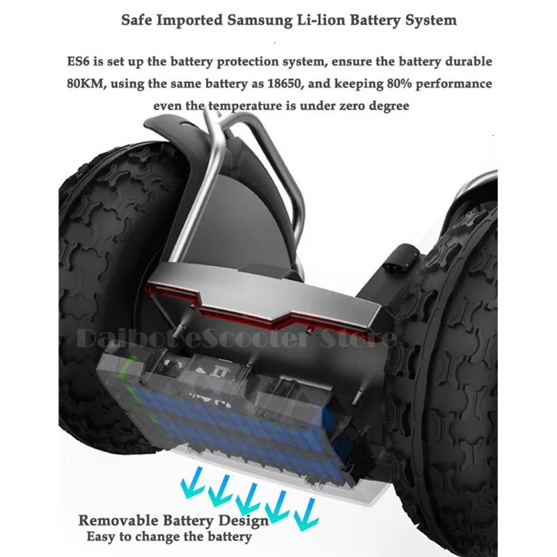 Daibot Offroad Hoverboard Two Wheels Self Balancing Scooters With Bluetooth Speaker 19 Inch 60V 1200W2 Adult Electric Scooter (3)