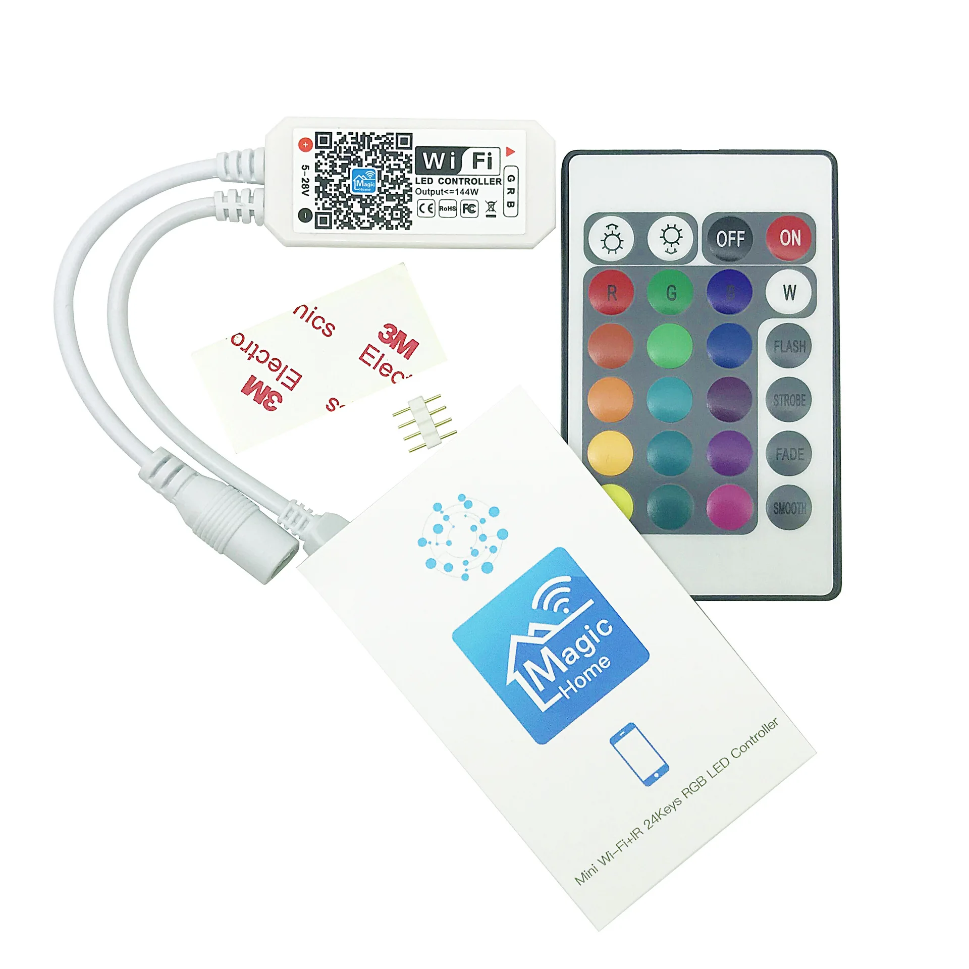 24 ключа СВЕТОДИОДНЫЙ Контроллер Amazon Ebay RGB контроллер WiFi Мини беспроводной полосы света контроллер