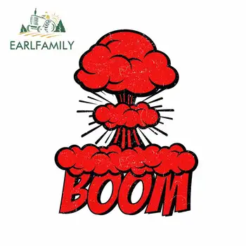 

EARLFAMILY 13cm x 9.8cm for Mushroom Cloud] Boom Decal Car Door Occlusion Scratch Car Stickers Windshield Personality Graphics