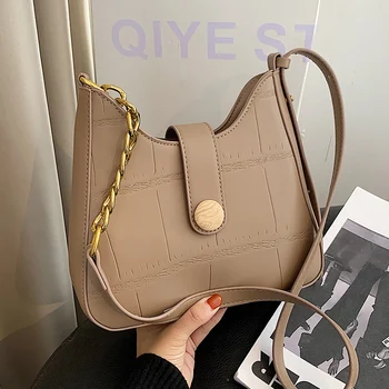 

Hong Kong Style Sense of Quality Women's Pouches Fashion All-match Internet Celebrity Hand-carrying Shoulder Underarm Bag Flap