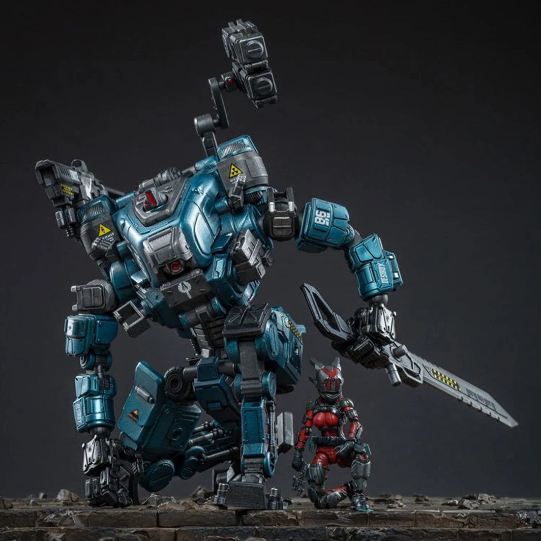 1:24 DIY съемная модель Mecha Солдат модель Строительная игрушка с высокой степенью снижения-Марс цианин