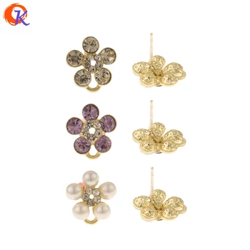 

Cordial Design 12*12MM 100Pcs Jewelry Accessories/Hand Made/Earring Findings/Flower Shape/DIY Making/Rhinestone Earrings Stud