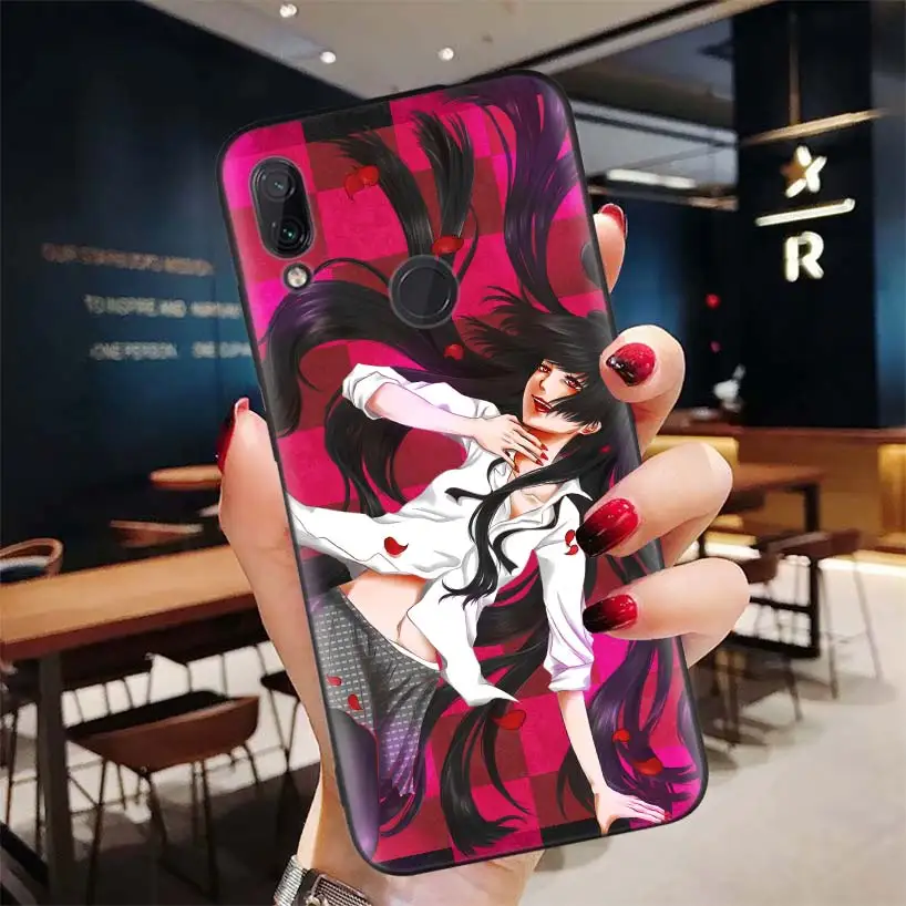 Kakegurui черный чехол для спортивной камеры Xiao mi Red mi Примечание фотоаппаратов моментальной печати 8 7 7S 7A 6 S2 GO K20 Pro+ 6A mi 6X 5X A1 CC 9 8 мягкий чехол для телефона