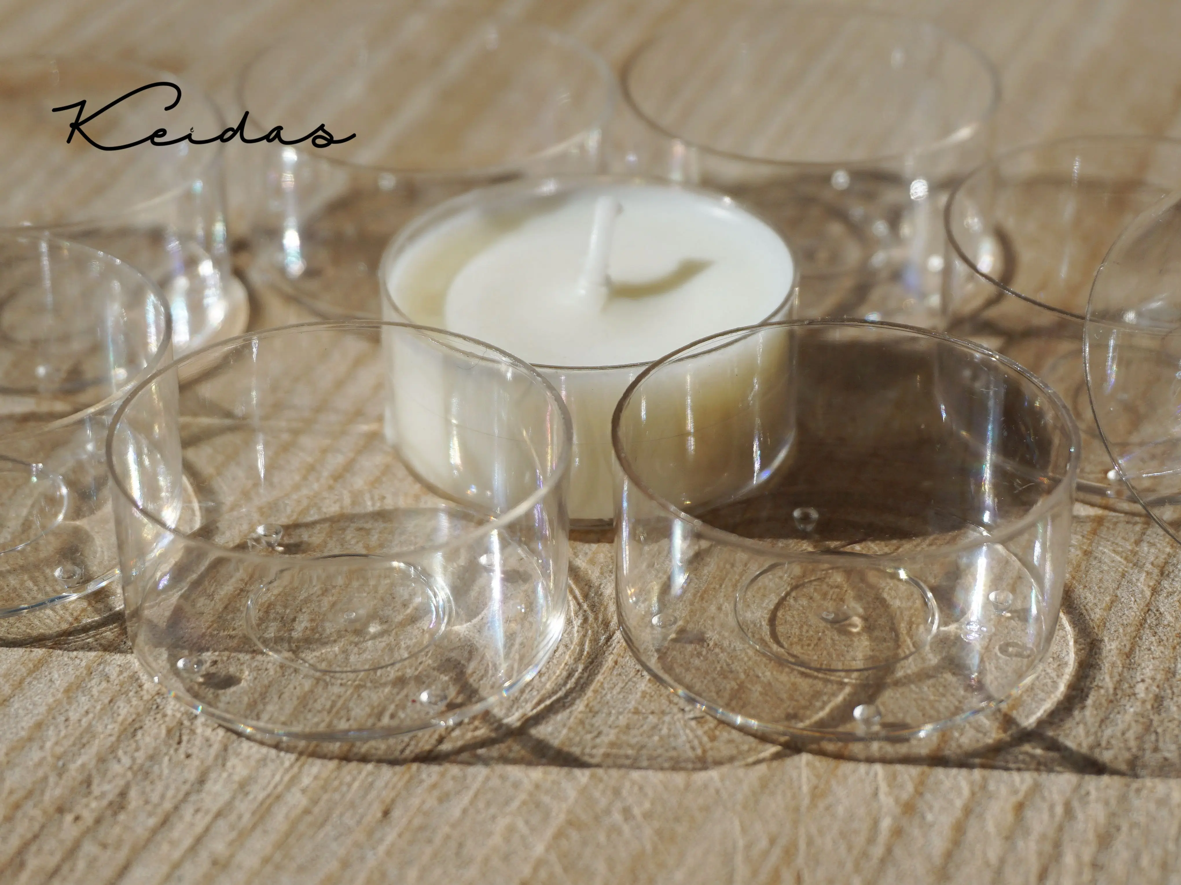 Wholesale T16 Transparent Round Shape Plastic Candle Containers for Wedding Candle Making 10PCS