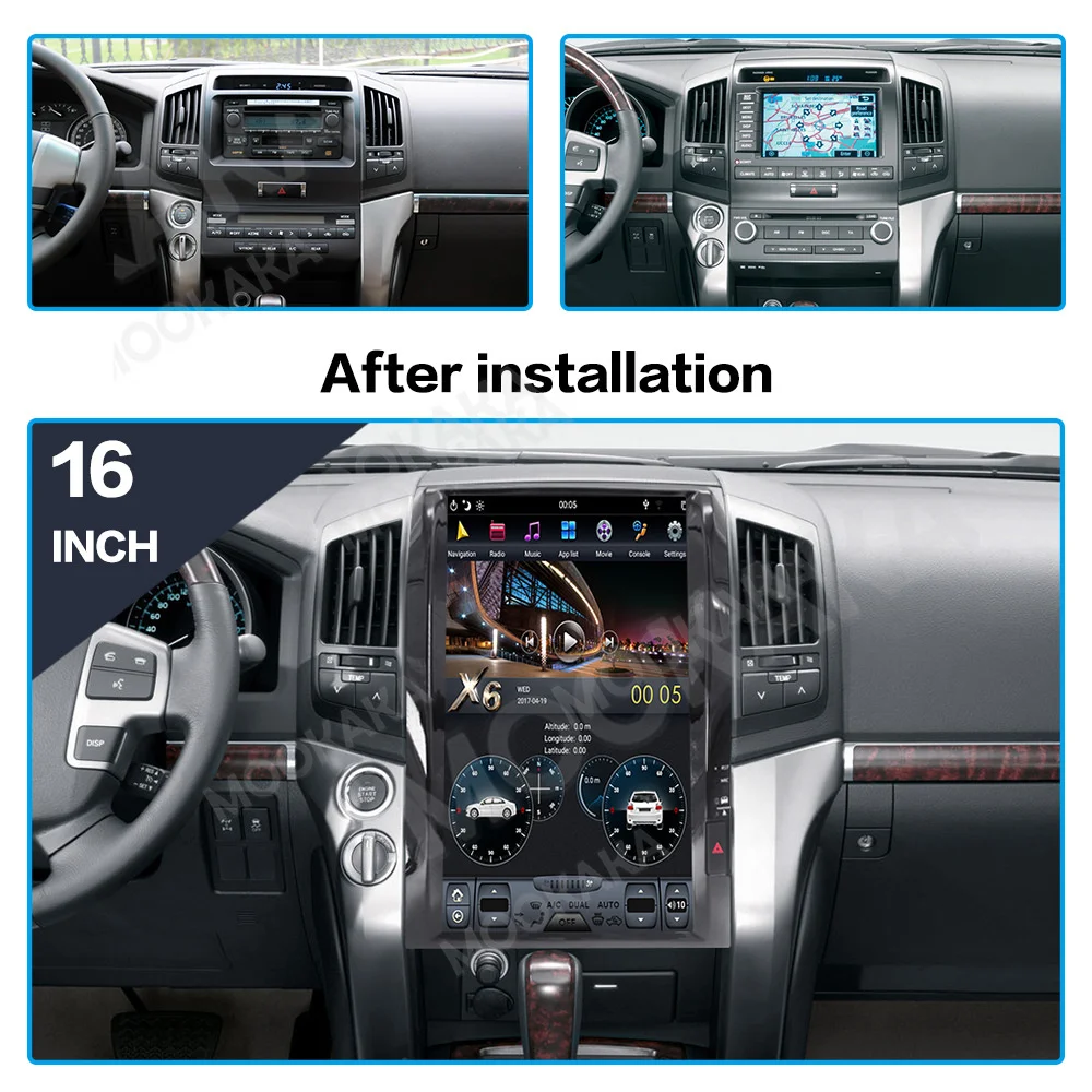 

128G Android 9 Car Radio Multimedia Video Player Navigation GPS Stereo Head unit For Toyota Land Cruiser LC200 2008-2015