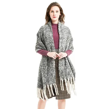 

Fall/winter circle sand thick tassel clip flower color matching scarf shawl thick braid thickened Tonglu scarf
