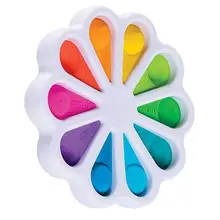 

Rainbow Flower Push Bubble Sensory Toy for Kids Antistress Toys Stress Relief Fidget Toy Early Educational Toys for Baby Gifts