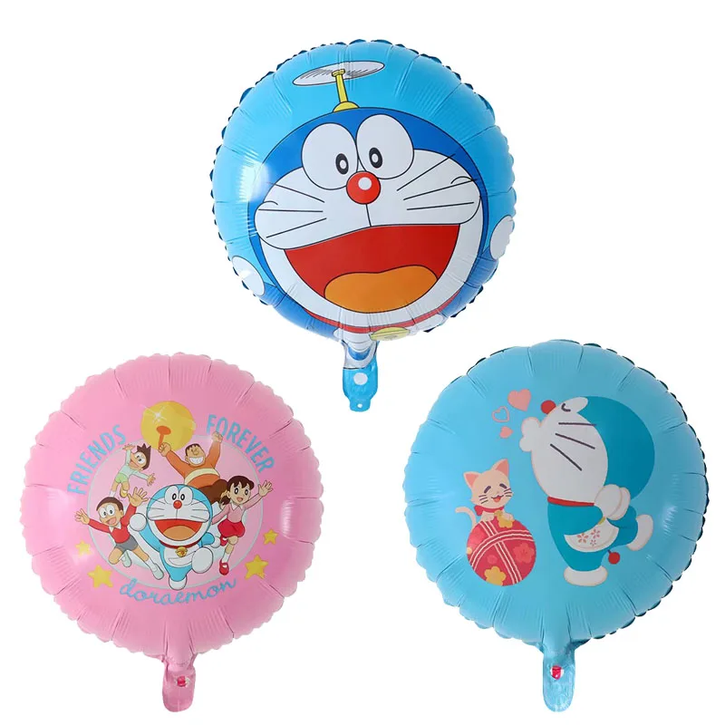 10 шт. 18 дюймов мультфильм Doraemon воздушные шары из фольги Jingle cat Globos Гелиевый шар с днем рождения Декор поставки детские игрушки Globo - Цвет: Мятно-зеленый