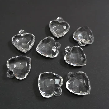 

22mm*20mm*9mm 260pcs/bag Clear Faceted Acrylic Heart Beads Charms/Jewelry Accessories/DIY Hand Made /Finding Beads