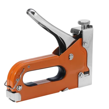 

3-IN-1 Heavy Duty Manual Staple Gun Stapler Tacker With 600 Staple Tacker Hand Operated Steel Stapler Brad Nail
