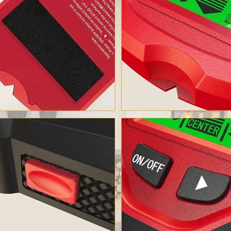 Multifunctional Wall Stud Finder And Moisture Meter 3-In-1 Stud Detector Digital Metal Detector Humidity Tester