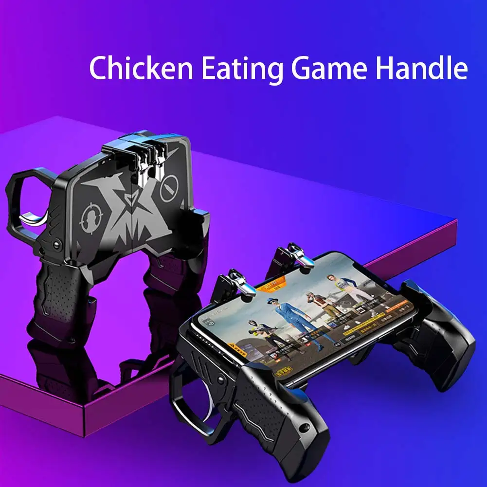 K21 PUGB Helper 4 Finger Linkage Game Handle Fast Shooting Button Controller for PUBG Game For Peac