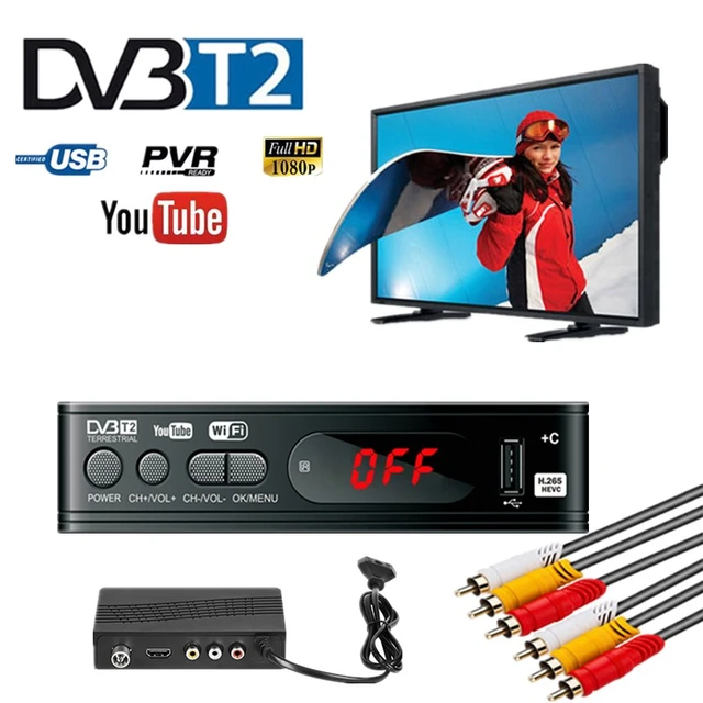 Sintonizador de Tv HD 1080p, Dvb T2, Vga, Dvb-t2 de TV para adaptador de  Monitor, sintonizador USB 2,0, receptor de satélite, decodificador Dvbt2 -  AliExpress