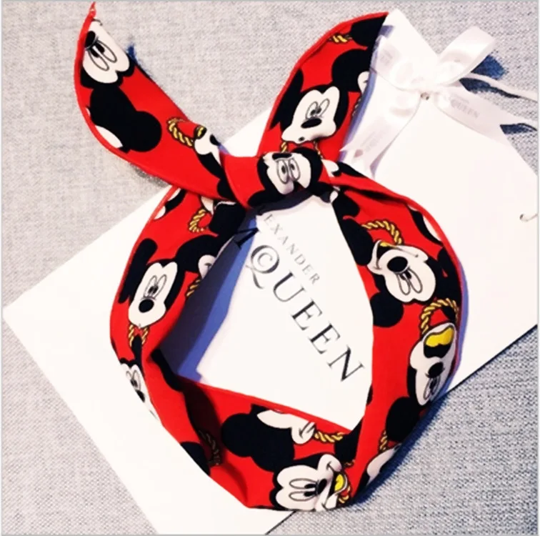 Mickey Ears Headband for Girls Retro Cute Headdress Minnie Girl Hair Accessories 2019 New Hot Christmas Headbands |