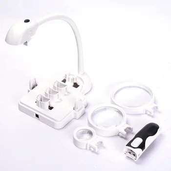 

Optical Interchangeable Lens 3 LED Bench Top And Handheld Dual-purpose Multi-function Multi-magnification Magnifier
