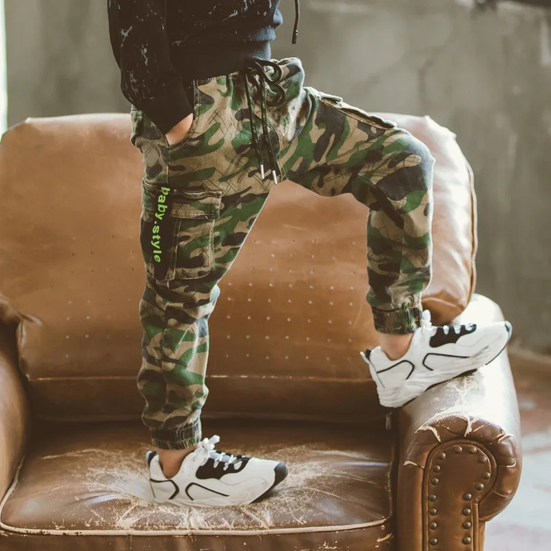 

Men's Big Kid Spring And Autumn Camouflage Pants 2018 New Style Children Workwear Camouflage Trousers in Big Kid BOY'S Fashion P