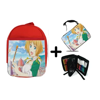 

PACK BACKPACK NETWORK AND CASE ANIME ART GIRL PAINTING school